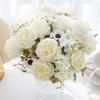 Outdoor Silk Artificial Flowers 5 Heads Bridal Bouquets Simulated Persian Peony Fake Flowers Gifts Box Decor