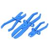 3Pcs Plastic Flexible Hose Clamp Tool Set Brake Fuel Water Line Clamps Plier Kit Blue