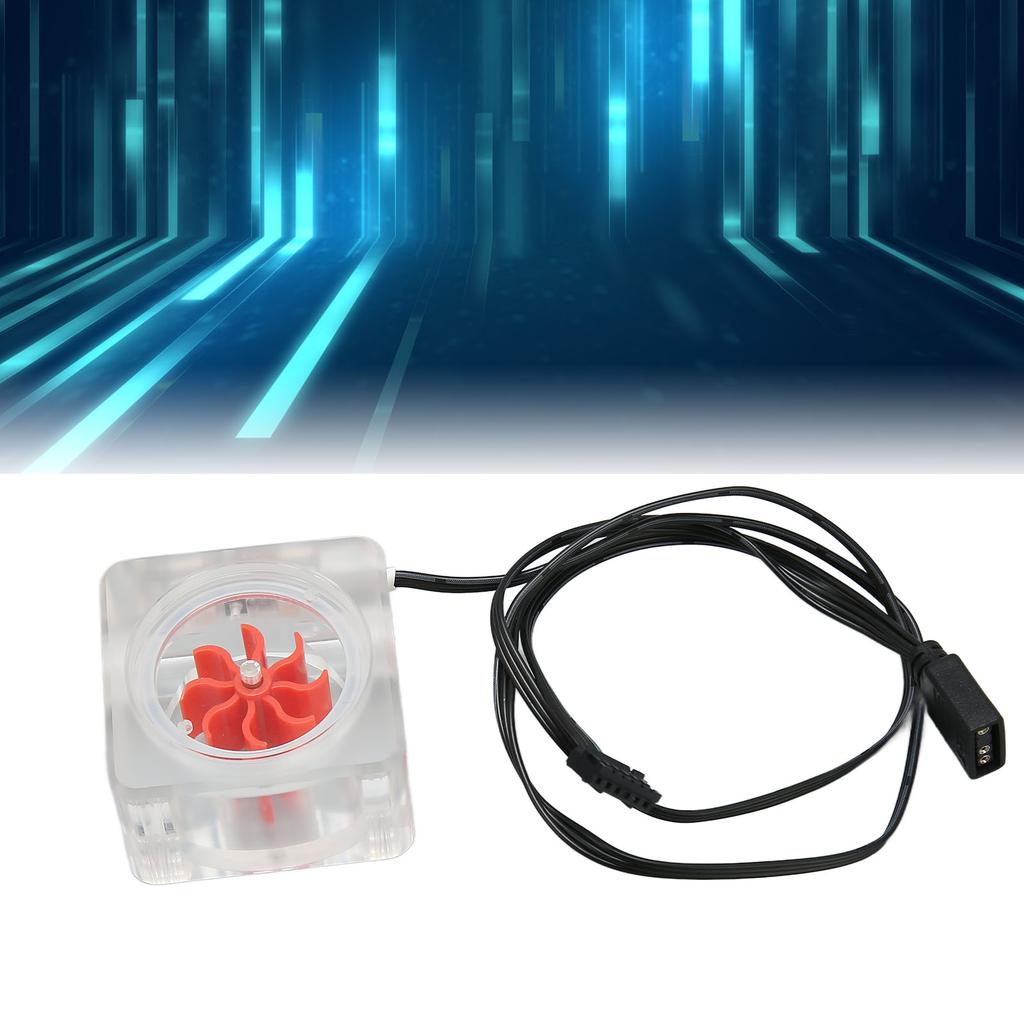 Water Cooling   Meter G1Celsius4 Thread 8 Impeller 3 Way   Acrylic Revolving Speed Meter for Computer