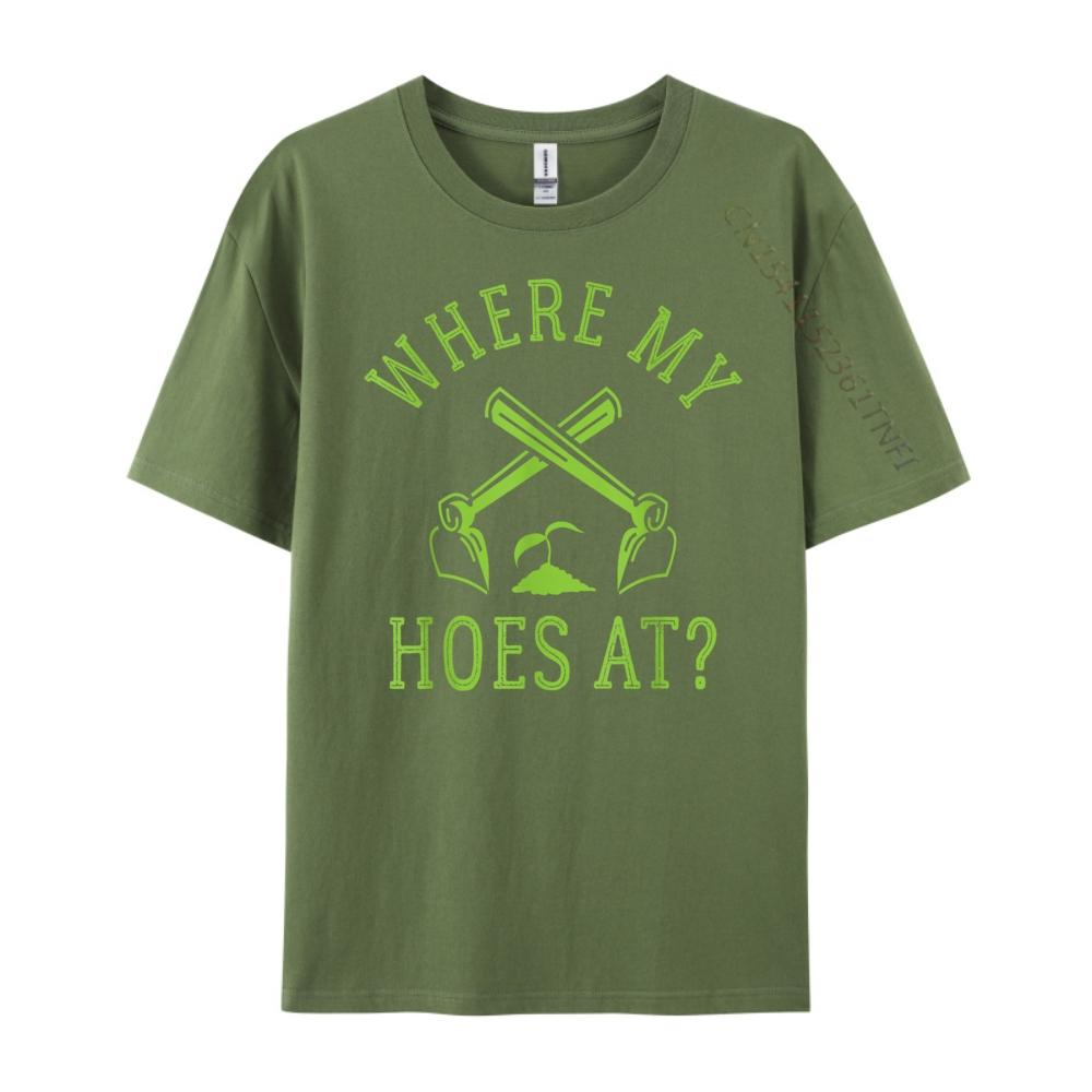 Where My Hoes At Gardener Gardening Plant Grower Mens Designer T Shirt Anime Family