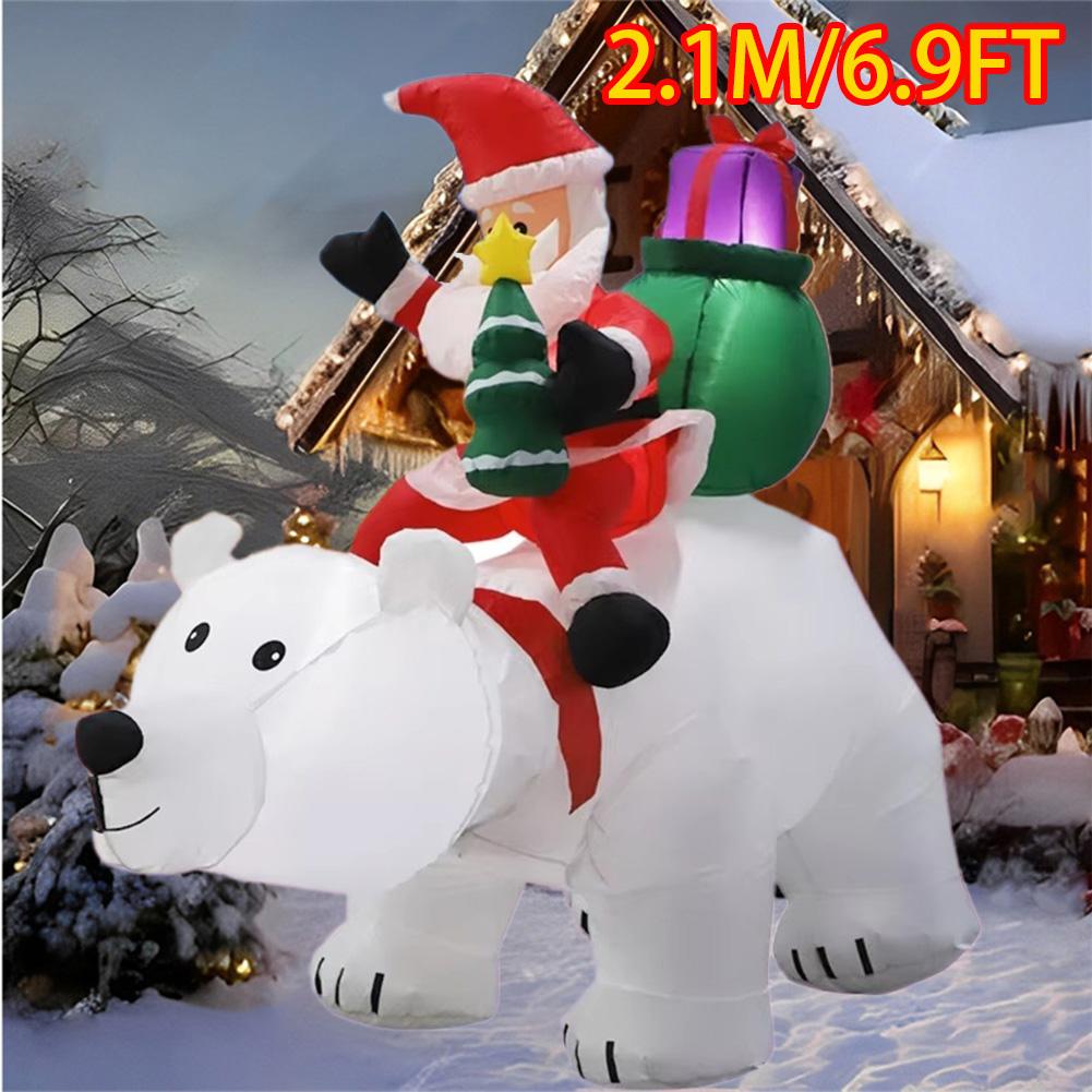 Christmas Decorations Inflatable Model Built-in LED Lights Inflated Toys Ornament Xmas Party New Year Garden Yard Outdoor Decor