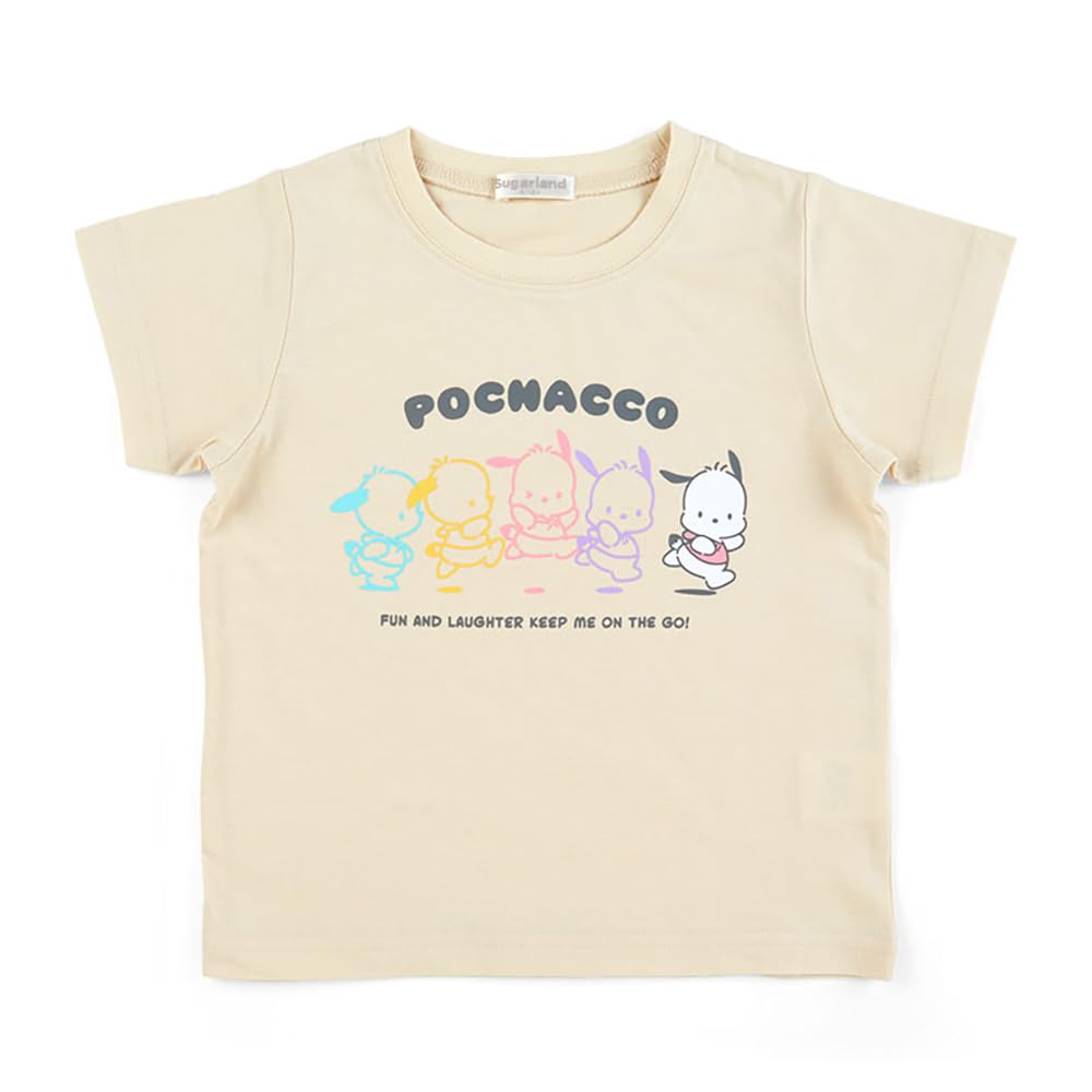 Sanrio Pochacco Pochacco 085651 Детская влагоотводящая, быстросохнущая футболка, 110 см, Персонаж,
