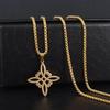 Style Trinity Celtic Knot Shield Pendant Witch Knot Necklace Men Women Irish Protection Amulet Jewelry