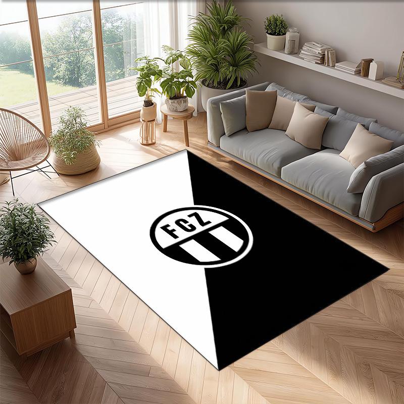 Tappeto Morbido Area Rug con Motivo Calcio FC Zürich Antiscivolo Tappeto per Pavimento Interno Tappetino Decorazione Sportiva per Camera da Letto