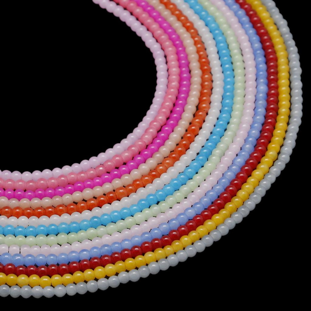 Crystal Glass Beads Candy Color Round Ball Beads Size 4mm 6mm 8mm 10mm For DIY Jewelry Accessories