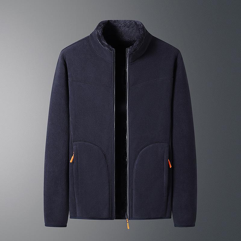 Couple Style Double-sided Coral Fleece Jacket for Both Men and Women, Winter Cotton Jacket for Warmth, Outerwear for Both Inside and Outside, Top