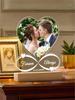 Custom Acrylic Heart Picture Frame with Photo Personalized Anniversary Gift for Couples - Choose Color Women Men