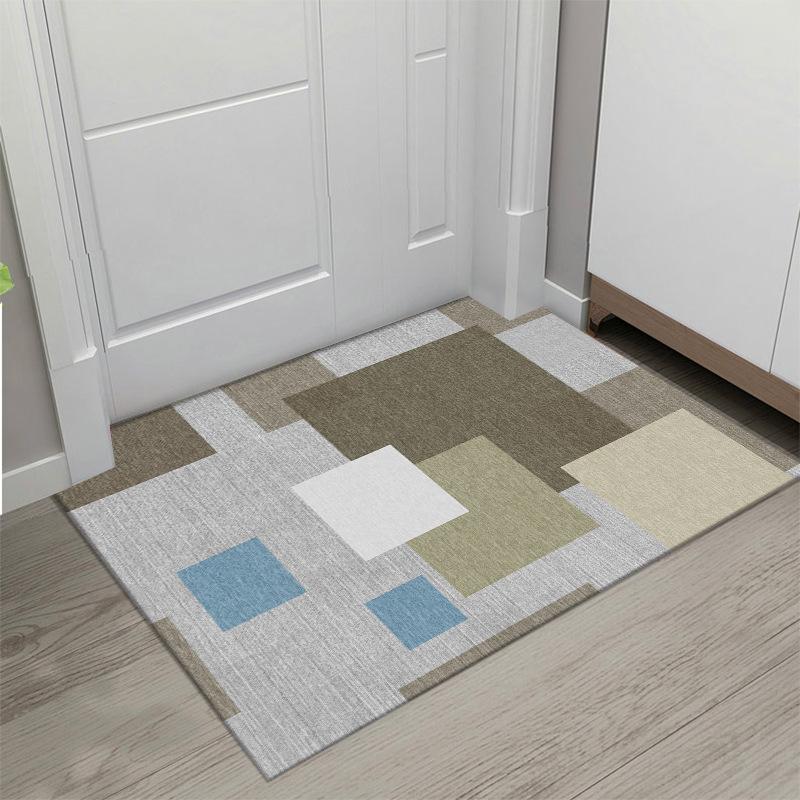 Nordic Wind Crystal Velvet Floor Mat Absorbent Non-slip Mat for Bathroom Door Household Dirty and Washable Door Mat