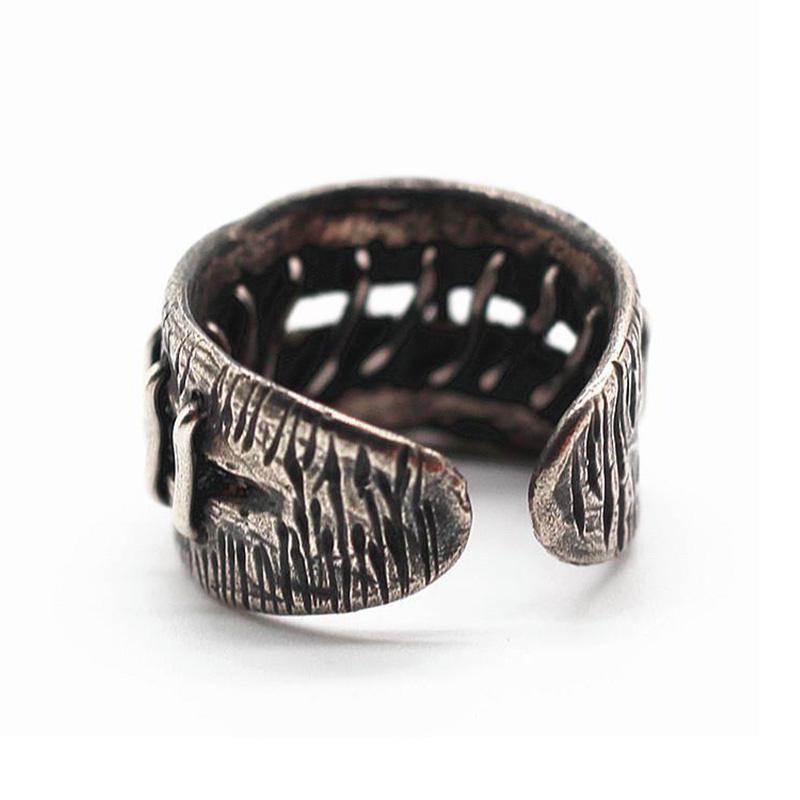 Ρετρό Δαχτυλίδι με Ραφές Πληγής Για Άνδρες Punk Gothic Rock Hiphop Ανοιχτό Δαχτυλίδι Αξεσουάρ Μοτοσικλετιστή Unisex Χειροποίητο Σχεδιαστικό Ζιργκόν Δώρο Αγάπης