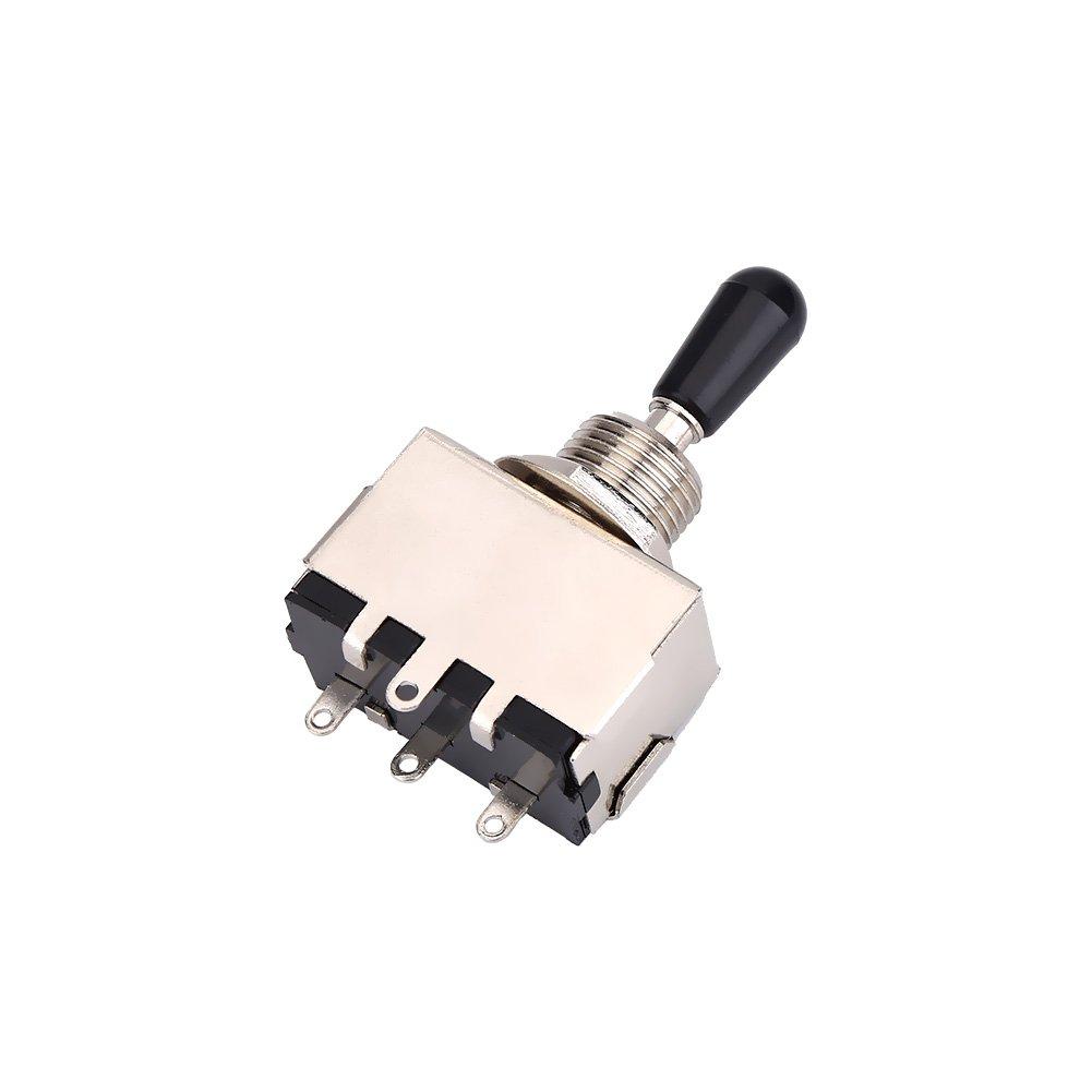Guitar Three Way Switch, 3 Way Toggle Switch Pickup Selector Switch Compatible for LP Electric Guitar Switchcraft 3 Way Toggle Switch