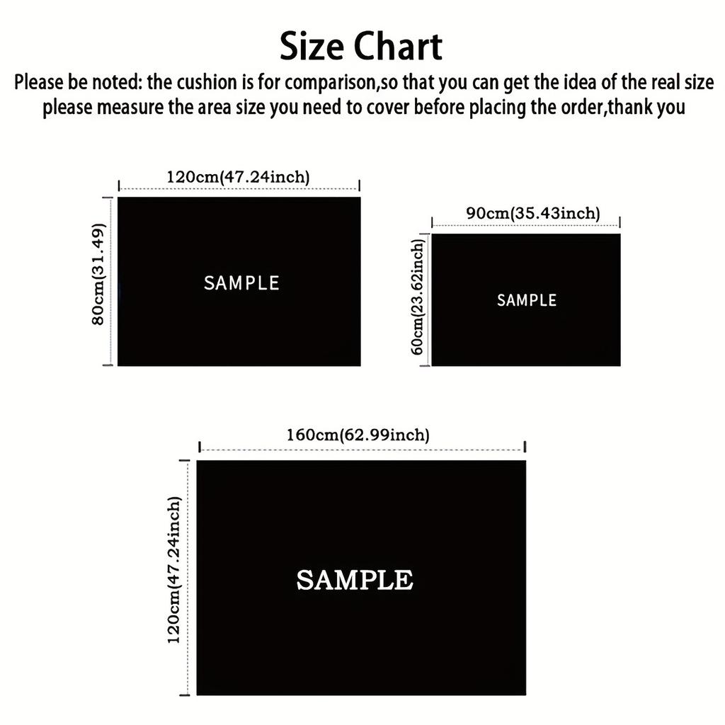 Black Skull Square Carpet Home Bedroom Living Room Decoration Carpet -1pc