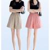 Women's High Waist Cotton Shorts - Summer Korean Style, Casual, Loose, Slimming, Wide Leg, Five-Point Pants