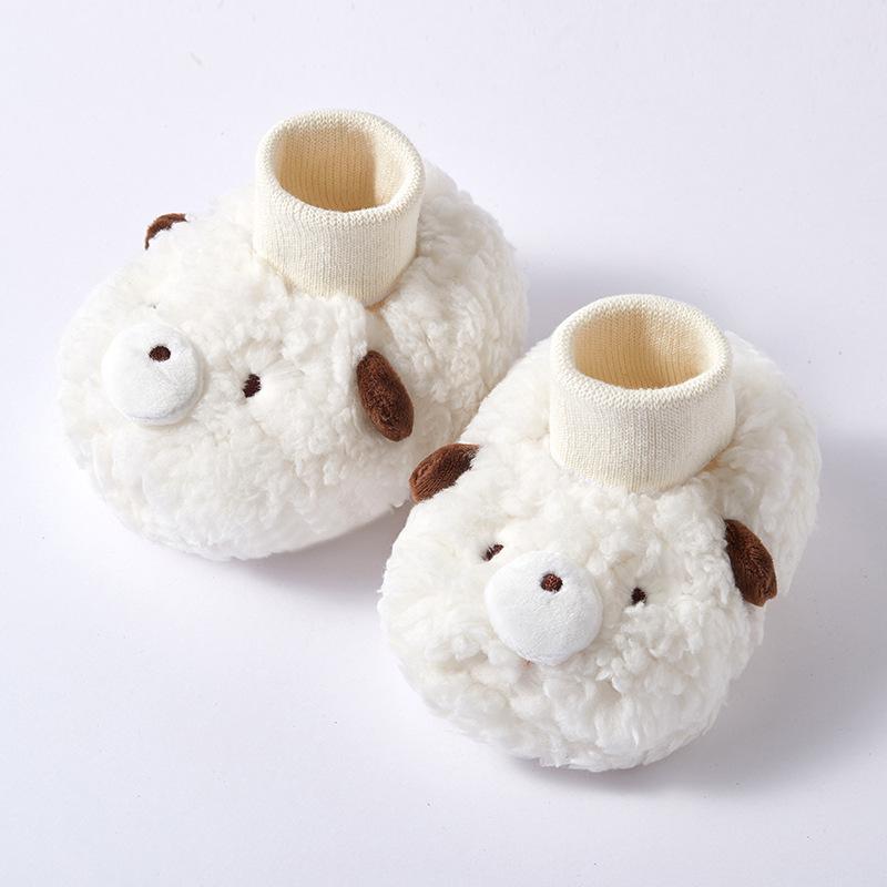 

Autumn and Winter Thickened Newborn Baby Shoes0-1Year-old Baby Cotton Shoes Anti-drop Soft Sole Learning Walking Shoes Socks Warm Fleece Foot Covers 13Code（Recommended Foot