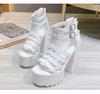 2025 Spring Summer Nightclubs High 15cm Dance Catwalk Thick Heel Thick Sole Waterproof Table Non-slip Sandals Female ZYW-831-1