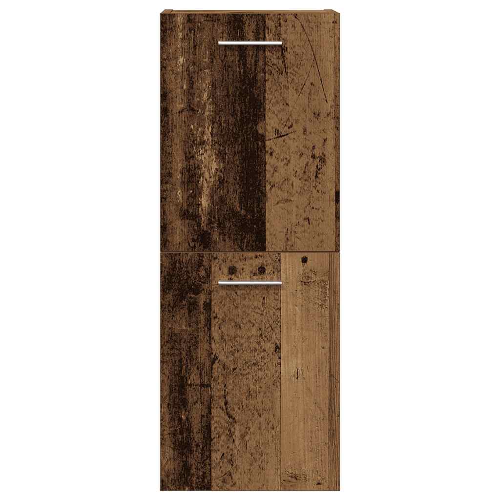 4 piece Bathroom Furniture Set Reclaimed Wood Look Engineered Wood