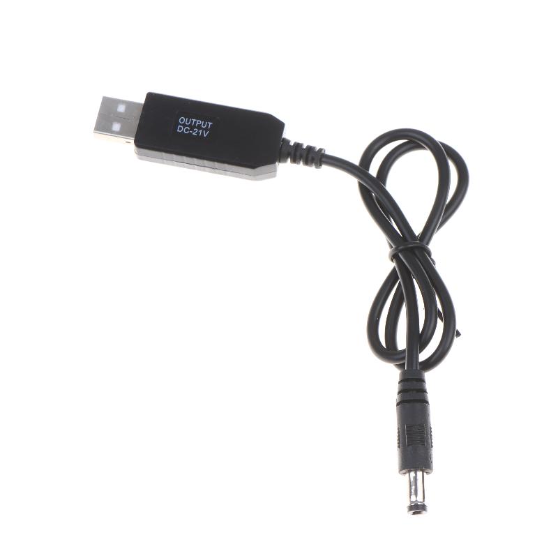 1/5Pcs 21V Lithium Battery Dedicated Charging Cable 5V To 21V Boost Cable DC Interface USB Adapter Cable Charger