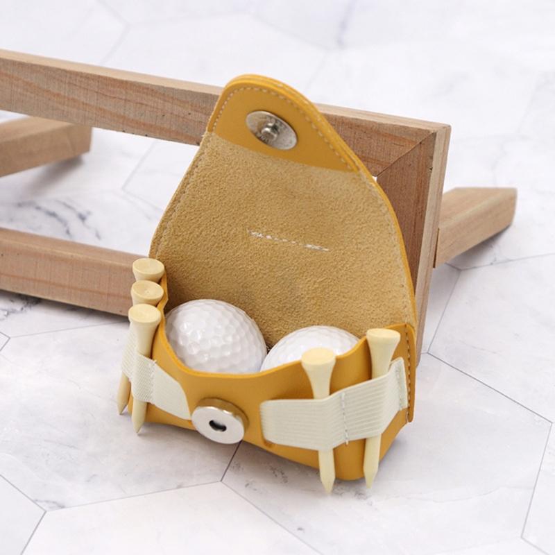 PU Leder Golfbälle Tasche für Mann Frau Golfbälle Aufbewahrungsetui Golf Tees Halter Golfbälle Beutel Einfach zu benutzen