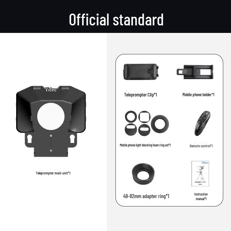 

Jia Shi Ying JS10Plus Teleprompter: Mobile, Tablet, DSLR Live Broadcast & Recording Device