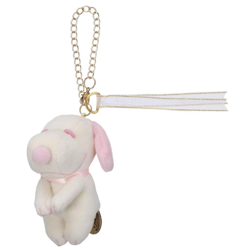 TAKARATOMY A.R.T.S. Peanuts  Cacao  Chokkori-san  Bag Charm  Snoopy (White & Strawberry)