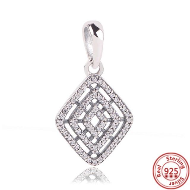 925 Sterling Silver Heart Circular Animal Beads Original  Charm Bracelet For Women DIY Fashion Silver 925 Jewelry Making