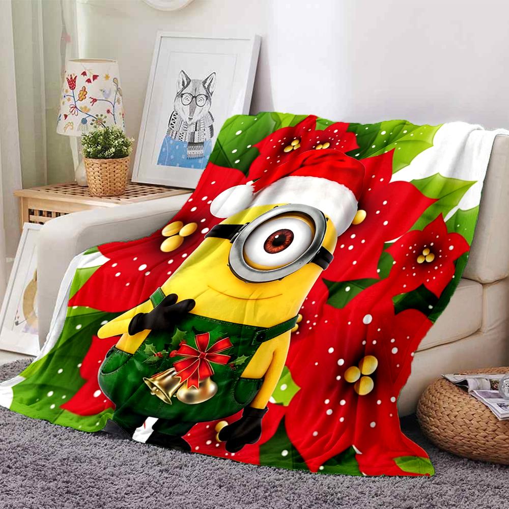 1Pc Holiday Gnomes Celebration Blanket Soft Throw Blanket For Home Bedroom Bed Sofa Travel Office Solid Christmas Blanket