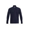 Under Armour Logo Zip Retro Sports Stand Collar Long Sleeve Work Jacket Men Jacket Navy-Blue 1377399-410