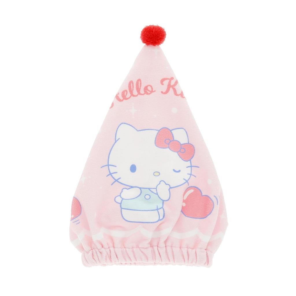 Marushin Towel Cap for Hello Hair Drying for Girls and Character 3125008400 Swimming, Kids, Sanrio, Kitty, Towel, Absorbent, Quick-Drying, Boys,