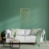 Modern Minimalist Abstract Metal Wall Art Female Silhouette Linework Home Decor