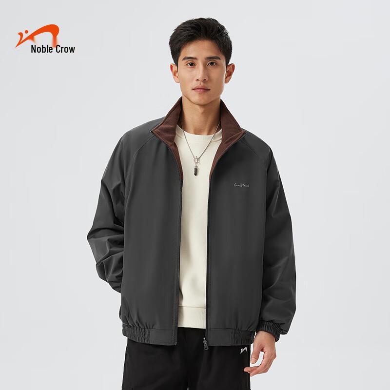 

Guirenniao Unisex Reversible Stand-Collar Jacket L