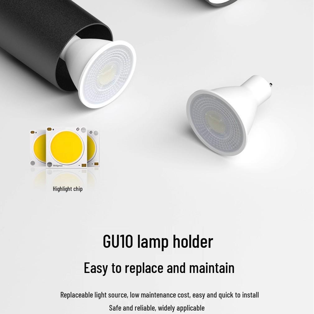 Round GU10 Surface Mounted Spotlight, Anti-Glare Minimalist Ceiling Downlight for Living Rooms, Aisles, and Cloakrooms