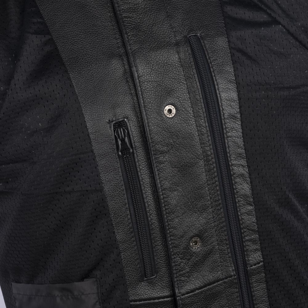 Classical Motorcycle Biker Real Cow Leather Vest Men Genuine Leather Vests