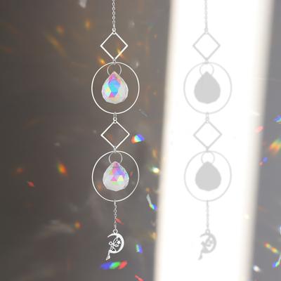 Crystal Wind Chime Wind Chimes Outdoor Ornament with AB Coating Crystal Wind Chimes Suncatcher Home Decor Gifts for Window Car