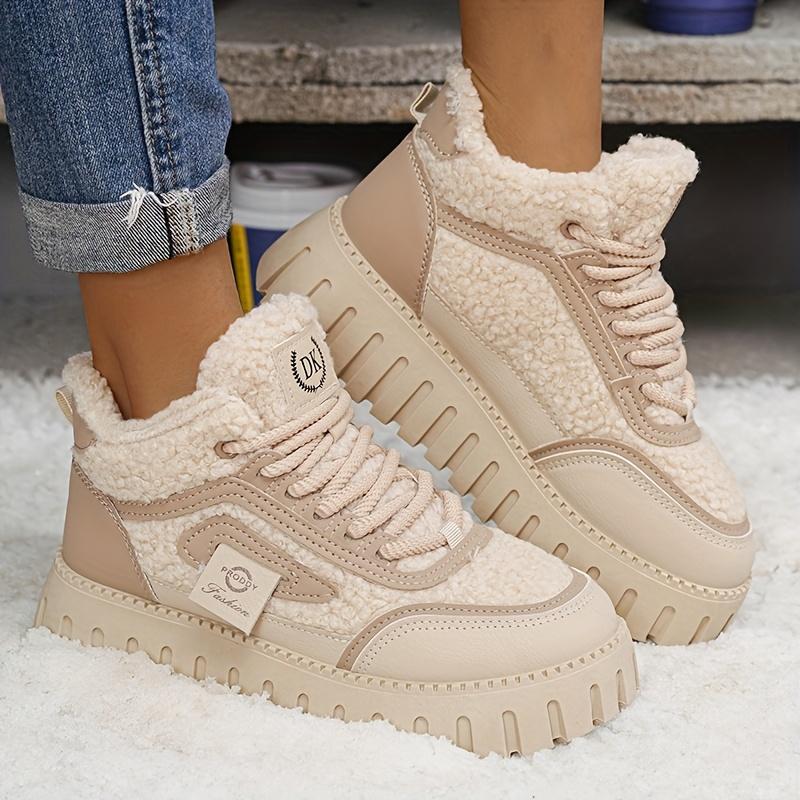 

2025 Зимние утепленные теплые высокие кроссовки для студентов, повседневные, спортивные, хлопковые, женские 35