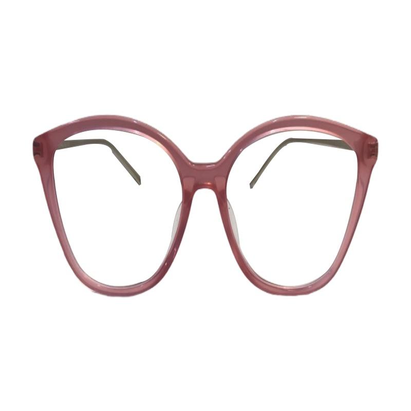 Prada Logo Logo Decoration - Irregular Optical Frame Unisex Couple Style Pink
