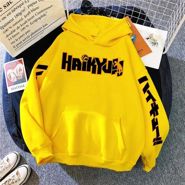 Japonské Anime Haikyuu Manga Potisky Mikiny Pánské Nová Móda Mikina Hip Hop Fleecové Mikiny Kulatý Výstřih Svetry Roztomilé Oblečení Muž