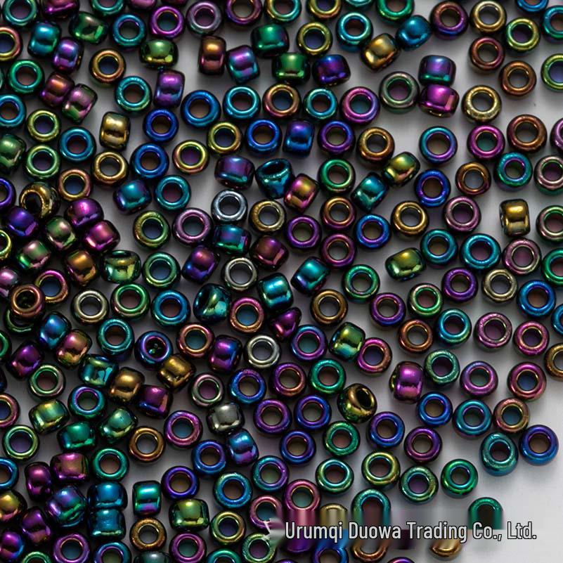 Premium 2.0mm Gold and Silver Glass Round Beads for DIY Jewelry Making