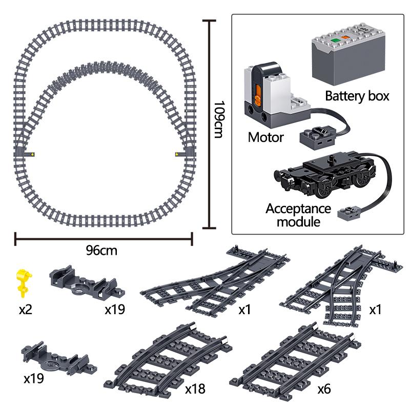 941pcs City Electric Harmony Rail Remote Control Building Blocks Train Track RC Car Brick Toy for Boy