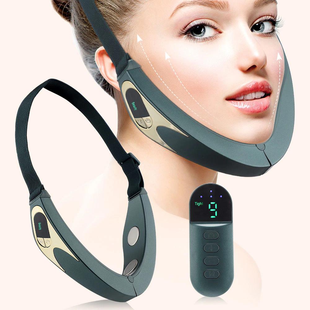 Electric Face Lifting Device Heat Photon Therapy Slimming Vibration Massager Double Chin V Face Shape Cheek Lift Belt Skin Care