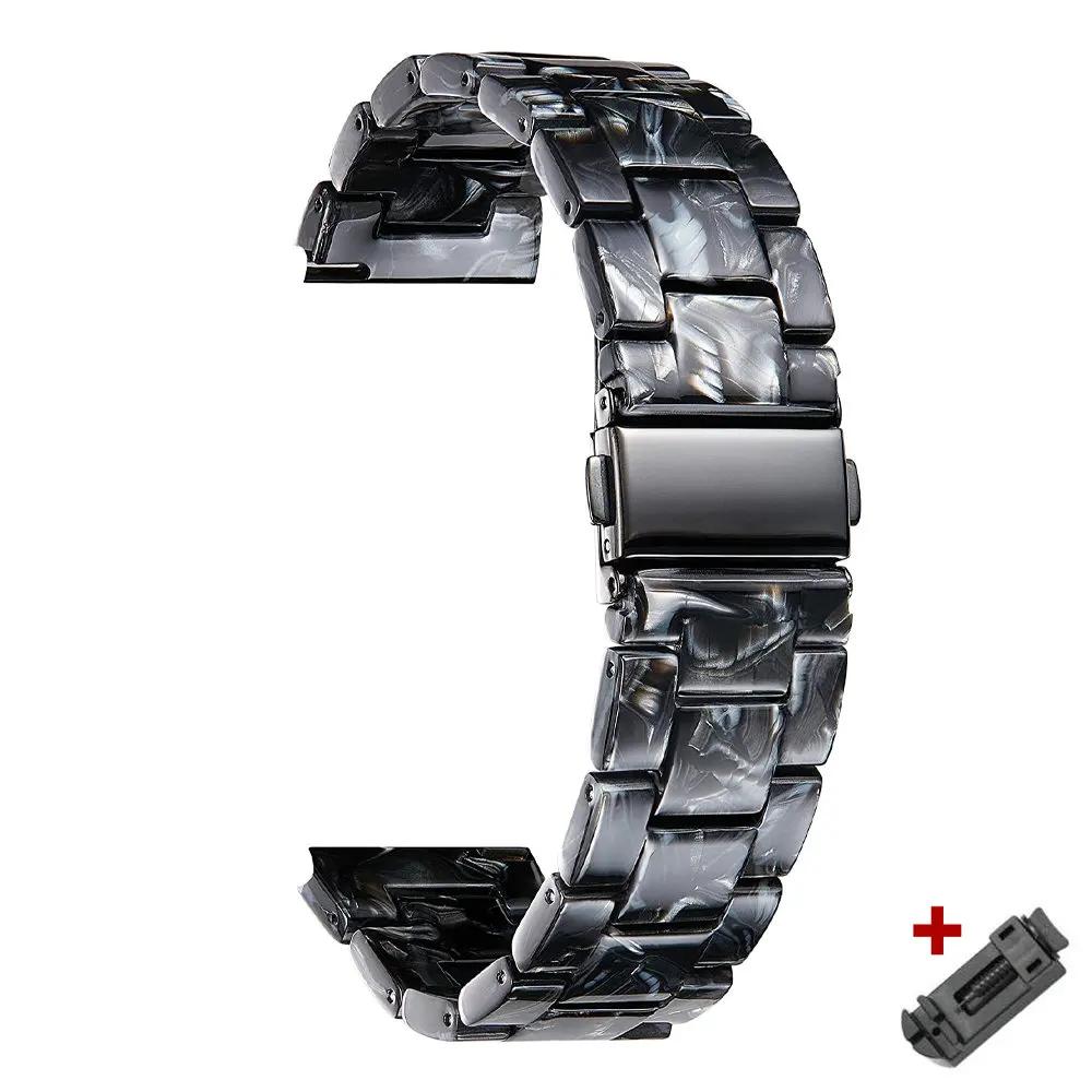 Resin Transparent Band For Huawei Watch GT5/4 GT3/5pro 46mm For Samsung Galaxy Watch 6 3 45mm Gear S3 Lady Strap for Seiko 22mm