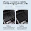 Center Console Wireless Charging Mat for 2024 2025 2026 Hyundai Sonata N-line Hybrid Accessories Silicone Dust Anti Slip Protection Pad Center