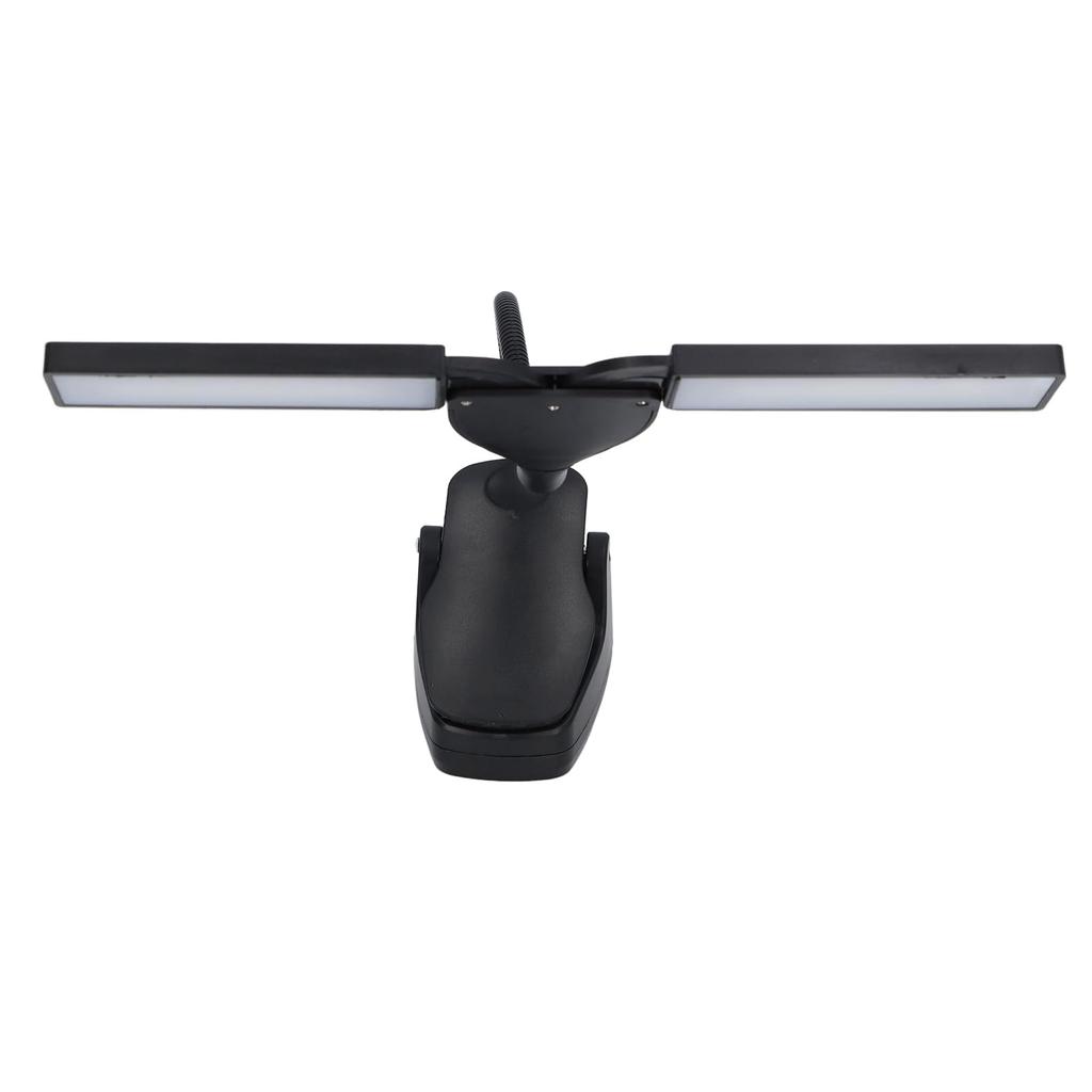 Foldable Music Stand Light with 3 Brightness and Color Temperature Settings, Clip-on Type, Piano Light, Music Stand Lamp, Eye Care, Beads, for