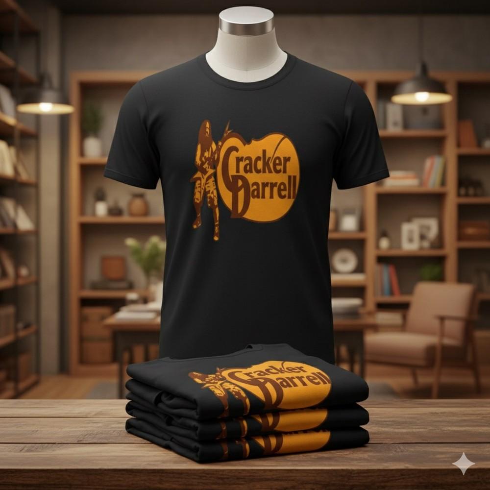Cracker Darrell  Shirt Funny Cracker Barrel Logo Heavy Metal Rock Tour T-shirt Unisex T-Shirt S