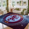 Aston Villa Football Design Crystal Velvet Rug Soft Decorative Mat for Bedroom Entrance