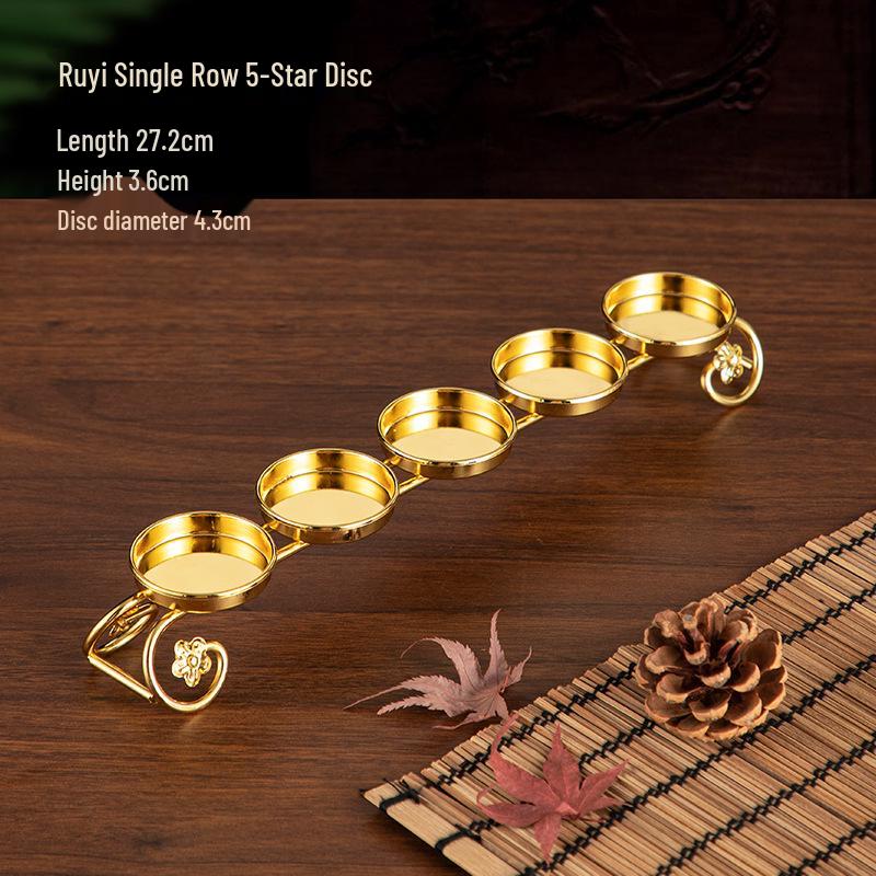 Buddhist Lotus Ghee Oil Lamp Holder for Home Offering