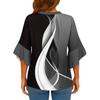3/4-Ärmel-Shirts für Damen, süßer Aufdruck, Grafik-T-Shirts, Blusen, lässig, Übergröße, Basic, Oberteile mit Rüschenärmeln, Pullover