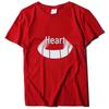 Unisex European-American Plus Size T-shirt with Evil Funny Face Art Print