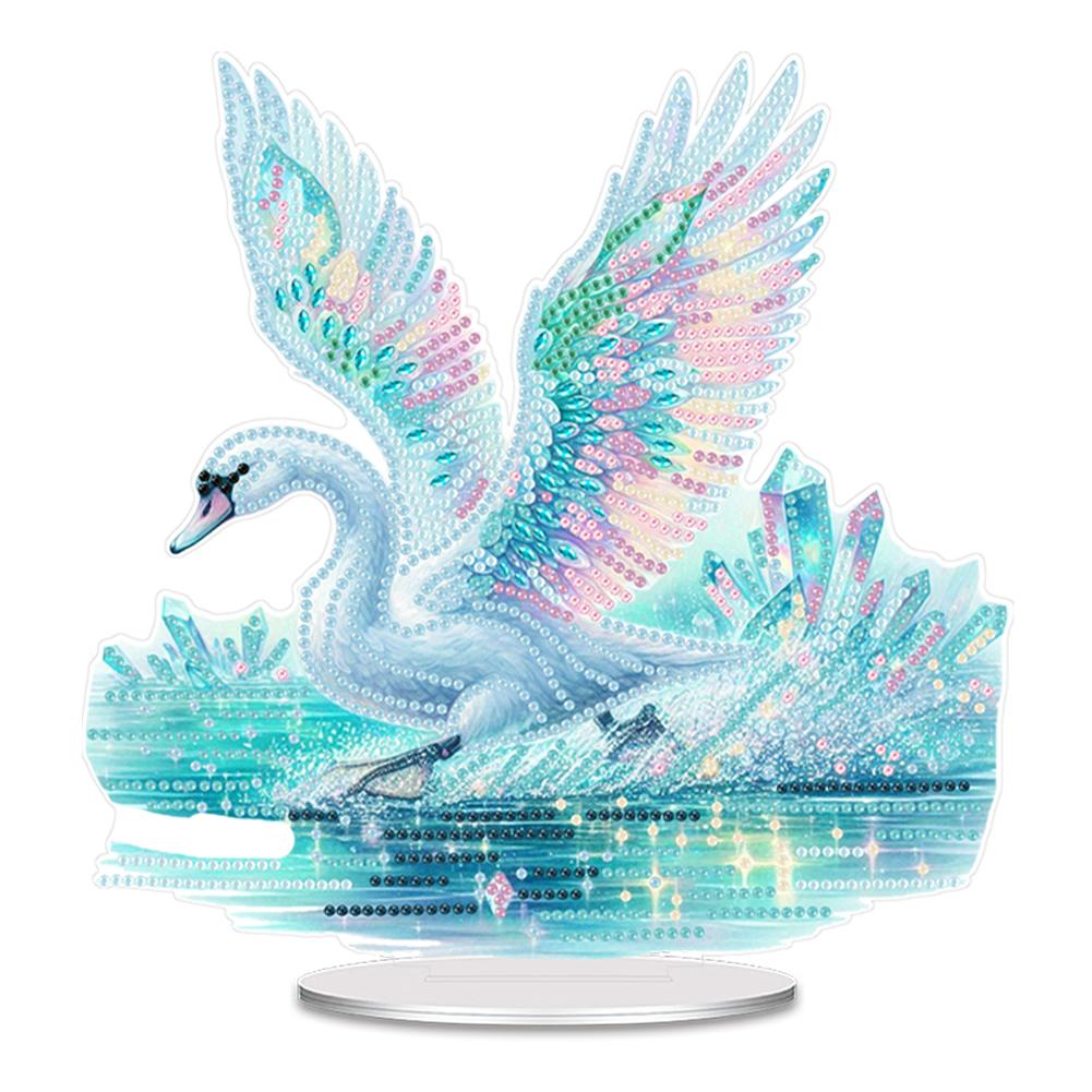 Acrylic Special Shaped Colorful Animals Diamond Painting Desktop Ornaments Kit Diamond Painting Desktop Decorations for Beginner