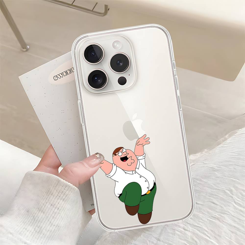 Family-G-Guys Phone Case For Iphone17 16 15 11 13 14 Pro Max 7 8 Plus X Xr Xs Max Se2020 12mini Transparent Cov
