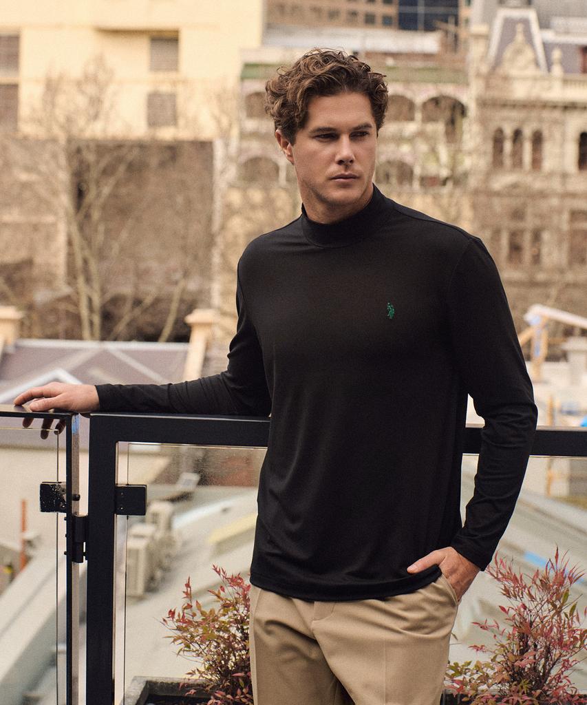 USPOLOASSN Long Sleeve Double Fleece Black