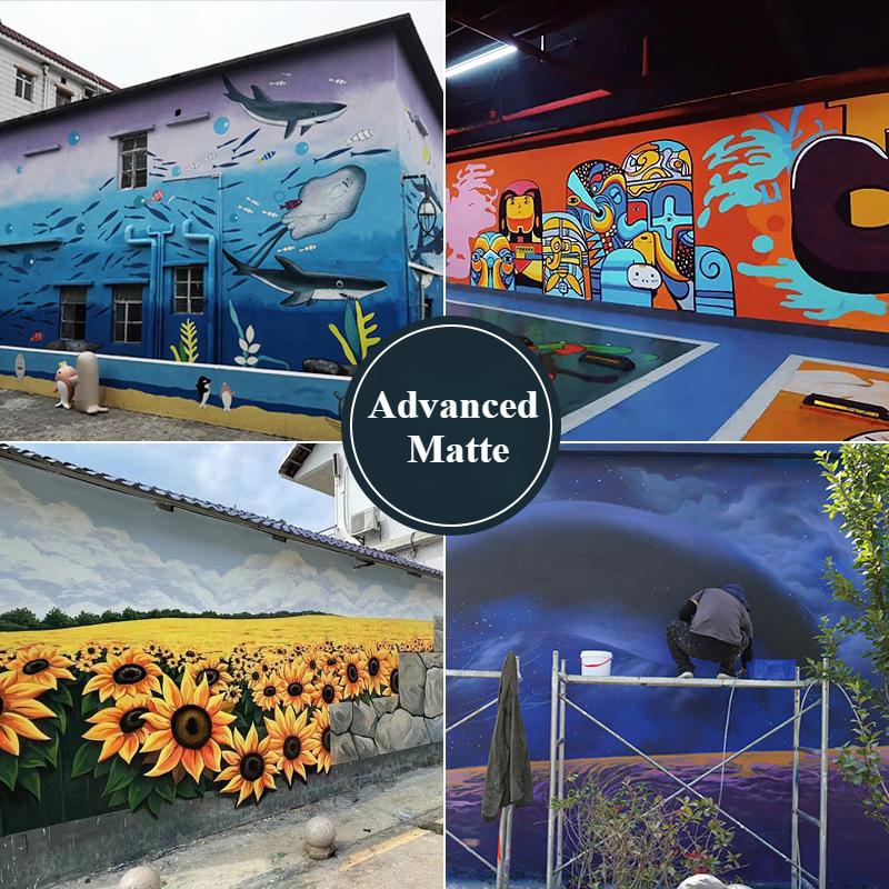 100/300/500 ml Vodotěsný, Světlu odolný, Dlouhotrvající a Nevyblednoucí Akrylový pigment pro Vnitřní a Venkovní Malování Stěn